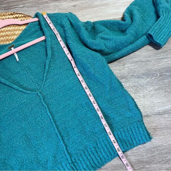 Free people reverie v neck puff sleeve sweater women’s size‎ S - Picture 4 of 8